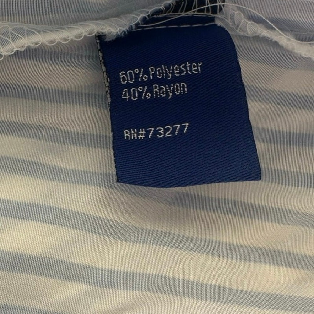 Apt. 9 Womens Blue White Striped Sleeveless Button Down Blouse L Coastal, Spring - Picture 4 of 5